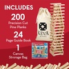 image:imageKEVA Structures 200 Wood Building Planks Set  Building Toy Includes 200 Wooden Blocks and Idea Book  Ages 5 and Up