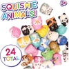 image:imageMindWare 24 Squishy Animals for Kids  Small Party Favor Toys for Mini Classroom Prizes Pinata and Birthday Gift Goodie Bag Stuffers