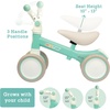 image:imageMindWare Balance Bike 1 Year Old Baby First Bicycle for Toddlers 12 First Birthday Gift Ideas Interactive Montessori Ride On Toy  Oh So Fun Teal