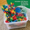 image:imageMindWare Colossal Elevator Marble Run  400Piece Marble Maze Building Toys Set with Unique Marble Track Pieces 150 Tubes 9 Funnels 50 Marbles and More with Wheeled Storage Bin