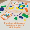 image:imageMindWare Imagination Magnets Wooden Pattern Blocks Set  Imaginative Play with magentic Shapes in a Carrying case  42 Magnetic Solid Wooden Blocks 50 FullColor Laminated Puzzles