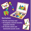 image:imageMindWare Imagination Magnets Wooden Pattern Blocks Set  Imaginative Play with magentic Shapes in a Carrying case  42 Magnetic Solid Wooden Blocks 50 FullColor Laminated Puzzles