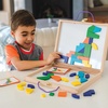 image:imageMindWare Imagination Magnets Wooden Pattern Blocks Set  Imaginative Play with magentic Shapes in a Carrying case  42 Magnetic Solid Wooden Blocks 50 FullColor Laminated Puzzles