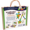 image:imageMindWare Imagination Magnets Wooden Pattern Blocks Set  Imaginative Play with magentic Shapes in a Carrying case  42 Magnetic Solid Wooden Blocks 50 FullColor Laminated Puzzles