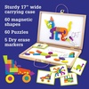 image:imageMindWare Imagination Patterns  Creative Magnetic Play with Patterned Tangram Shapes  Includes 60 Magnetic Blocks 60 Puzzle Cards Dry Erase Markers amp Wood Case  Deluxe