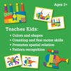 image:imageMindWare Imagination Patterns  Creative Magnetic Play with Patterned Tangram Shapes  Includes 60 Magnetic Blocks 60 Puzzle Cards Dry Erase Markers amp Wood Case  Deluxe