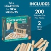 image:imageMindWare KEVA Contraptions Wooden Blocks Building Set Marble Run Kit Includes 2 Balls  200 Planks