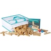 image:imageMindWare KEVA Contraptions Wooden Blocks Building Set Marble Run Kit Includes 2 Balls  400 Planks