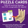 image:imageMindWare Keva Brain Builders Deluxe STEM Building Toy Includes 75 KEVA Planks 40 Puzzle Cards 8 Design Cards 3D Building Skills for Kids  Ages 7