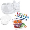 image:imageMindWare Paint Your Own Cat Dish  Porcelain Painting Figures for Kids Teens amp Adults Ages 8 amp Up  Includes 12 Paints and 2 Brushes