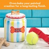 image:imageMindWare Paint Your Own Porcelain Dog Treat Jar Craft Kit  Includes Porcelain Dog Treat jar 12 Bright Colors of Porcelain Paint 2 paintbrushes and Painting Guide
