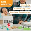 image:imageMindWare Paint Your Own Porcelain Dog Treat Jar Craft Kit  Includes Porcelain Dog Treat jar 12 Bright Colors of Porcelain Paint 2 paintbrushes and Painting Guide