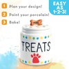 image:imageMindWare Paint Your Own Porcelain Dog Treat Jar Craft Kit  Includes Porcelain Dog Treat jar 12 Bright Colors of Porcelain Paint 2 paintbrushes and Painting Guide