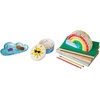 image:imageMindWare Paint Your Own Porcelain Rainbow Set Paintable Ceramic Tea Light Jewelry Dish Trinket Tray Craft Kit with Paints Brushes Bake and Display Art Project Kids Age 8