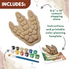 image:imageMindWare Paint Your Own Stepping Stone Dinosaur Footprint  WeatherResistant 85inch x 10inch Stepping Stones Kids Craft Kit  Includes Paint Brushes and Instructions  Ages 8 and Up