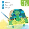 image:imageMindWare Paint Your Own Turtle Wooden Stool DIY Art Furniture Craft Kit with Paint Brushes and Easy Assembly Parts Paintable Kids Stool for Creative Playroom Decor Kids Age 5