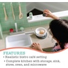 image:imageMindWare Play Kitchen Caf  Unique 2in1 Playset Features Kitchen on One Side and Caf on The Other  Pretend Play for Kids Ages 3 amp Up  Includes Basic Kitchen Tools