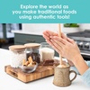 image:imageMindWare Playful Chef Foods of the World Cooking Kit for Kids Global Cooking Set with Authentic Tools and 14 Recipes for Ages 8