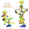 image:imageMindWare QBAMaze 20 Rally Racing Set Modular Marble Run Building Kit with Cubes Rails Launcher and Marbles STEM Construction Toy for Problem Solving and Speed Play Kids Ages 6