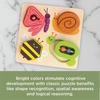 image:imageMindWare Sensory Sprouts Surprise Puzzle  Wooden Baby Puzzle with Mirror Bells amp Beads  Educational Toy for Infants amp Toddlers 6 Months Montessori Baby Toy