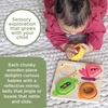 image:imageMindWare Sensory Sprouts Surprise Puzzle  Wooden Baby Puzzle with Mirror Bells amp Beads  Educational Toy for Infants amp Toddlers 6 Months Montessori Baby Toy