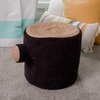 image:imageMindWare Tree Stump Stool Pouf for Kids Ages 3 Soft Polyester Seating for Playrooms and Reading Areas Lightweight Indoor Floor Seat 14 x 14 x 19 Inches