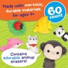 image:imagePeaceable Kingdom 60 Animal Erasers for Kids  Mini Party Favor Toys for Bulk Classroom Prizes Pinata and Birthday Gift Goodie Bag Stuffers