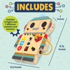 image:imagePeaceable Kingdom Blinkity Bot Light Up Busy Board for Toddlers Montessori Wooden Toy