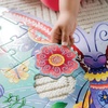 image:imagePeaceable Kingdom Jumbo Fairy Floor Puzzle 50 Pieces  Large Jigsaw Puzzle Gift for Toddlers and Kids Ages 5  Shimmery FairyButterfly