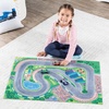 image:imagePeaceable Kingdom Jumbo Racetrack Floor Puzzle Bundle with 3 Wood Cars  Large Jigsaw Gift for Toddlers and Kids Ages 35  Puzzle and Play Race Day