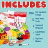 image:imagePeaceable Kingdom Math Sandwich Game Preschool Math Games for Kids Ages 3 and Up  Includes 100 Felt Food Pieces 10 Menu Cards Dry Erase Marker amp Guest Check Tablet for Pretend Restaurant Play