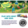 image:imagePeaceable Kingdom Puzzle and Play Construction Site  48Piece Puzzle Includes 3 Wooden Construction Vehicles  Great for Home or Classroom Use  for Kids Ages 3 amp Up