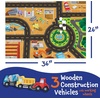 image:imagePeaceable Kingdom Puzzle and Play Construction Site  48Piece Puzzle Includes 3 Wooden Construction Vehicles  Great for Home or Classroom Use  for Kids Ages 3 amp Up