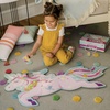 image:imagePeaceable Kingdom Shimmery Unicorn Floor Puzzle  44Piece Giant Floor Puzzle for Kids Ages 3 amp up  FunShaped Puzzle Pieces  Great for Classrooms