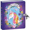 image:imagePeaceable Kingdom Unicorn Diary  208 lined pages with lock key amp matching charm  Travelsized notebook for kids to record thoughts amp feelings in a safe space  Great gift for boys amp girls