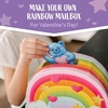 image:imagePeaceable Kingdom Valentines Box for Kids Valentines Day Box Kit for Valentines Cards for Kids Classroom  Rainbow Mailbox KitRainbow Mailbox Kit