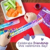 image:imagePeaceable Kingdom Valentines Cards for Kids Classroom Set of 28 Valentines Day Gifts  Animal Print Slap Bracelets