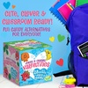image:imagePeaceable Kingdom Valentines Cards for Kids Classroom Set of 28 Valentines Day Gifts  Silly Jokes with Fruit Charms
