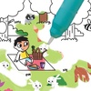 image:imagePeaceable Kingdom Water Art Animals Book Reusable Color Reveal Painting Pad Including Refillable Brush Pen Mess Free Creativity Activity Preschool Children Age 3 Early Motor Skill Builder