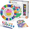 image:imageMindWare Paint Your Own Porcelain Plates  Kit Includes 2 Porcelain Plates 12 Paints 2 Paint Brushes and 2 Stands