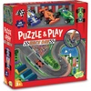 image:imagePeaceable Kingdom Jumbo Racetrack Floor Puzzle Bundle with 3 Wood Cars  Large Jigsaw Gift for Toddlers and Kids Ages 35  Puzzle and Play Race Day
