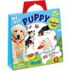 image:imagePeaceable Kingdom Reusable Sticker Totes My Pet Puppy  2 sticker scenes amp over 65 reusable cling stickers in a carry tote  Great for trips errands amp on the go  Fun quiet time activity for kids