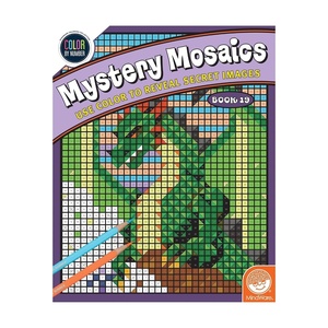 image:imageMindWare Color By Number Mystery Mosaics Coloring Book 19  Color by Number Book for Kids 6 and Up with 18 Perforated Pages of 18 Captivating Images Disguised as Numbered Squares