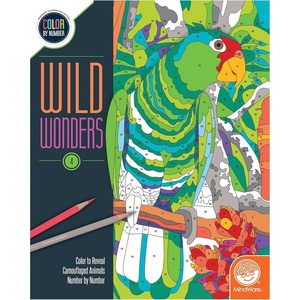 image:imageMindWare Color By Number Wild Wonders Book 4 Animal Coloring Book For Kids