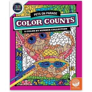 image:imageMindWare Color by Number Color Counts Coloring Book Pets on Parade  Activity Book for Children Ages 6 and up  22 Pages