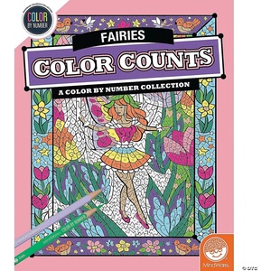 image:imageMindWare Color by Number Color Counts Fairies  Whimsical FairyThemed Coloring Activity Book for Kids and Adults Ages 6