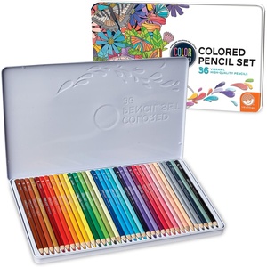 image:imageMindWare Color by Number Colored Pencils for Kids amp Adults  Great as Drawing Pencils or Classroom Supplies  Set of 36 Coloring Pencils in a Durable Tin Storage Container  Ages 5 and Up1 Count Pack of 36