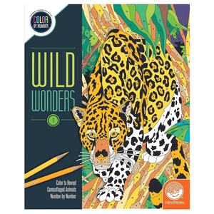 image:imageMindWare Color by Number Wild Wonders Book 1  AnimalThemed HiddenImage Coloring Book for Kids and Adults Ages 6 and Up