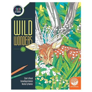 image:imageMindWare Color by Number Wild Wonders Book 2  AnimalThemed HiddenImage Coloring Book for Kids and Adults Ages 6 and Up