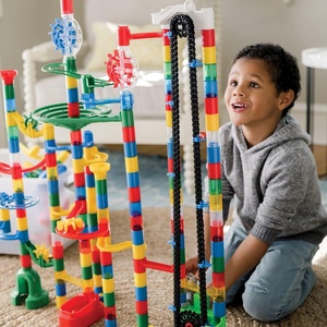 image:imageMindWare Colossal Elevator Marble Run  400Piece Marble Maze Building Toys Set with Unique Marble Track Pieces 150 Tubes 9 Funnels 50 Marbles and More with Wheeled Storage Bin